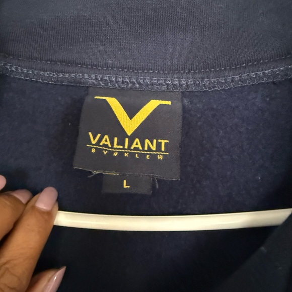 Valia Men's Navy Zip-Up Sweater‎ - Picture 8 of 8